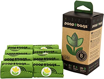 BOLSAS BIODEGRADABLES PARA DESECHOS DE PERRO. 8 ROLLOS