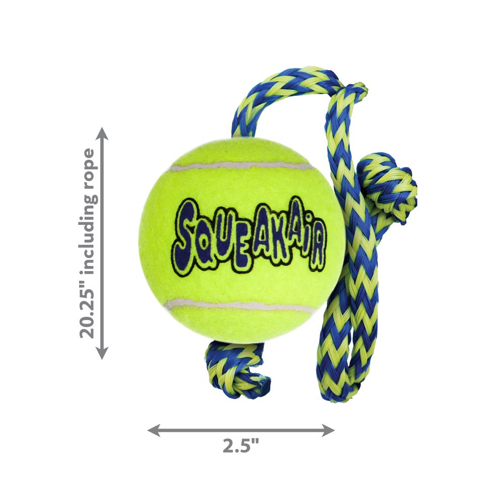 Squeakair Ball With Rope Medium