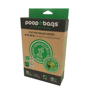 BOLSAS BIODEGRADABLES PARA DESECHOS DE PERRO. 120 BOLSAS CON ASAS.